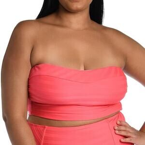 La Blanca Womens Bandeau Midkini Swimsuit Top, NEW sz 18